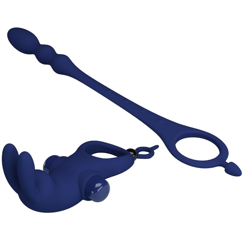 PRETTY LOVE - AYAD VIBRATOR-HASENRING MIT BLAUEM PLUG