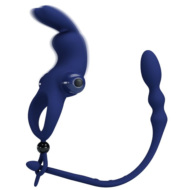 PRETTY LOVE - AYAD VIBRATOR-HASENRING MIT BLAUEM PLUG