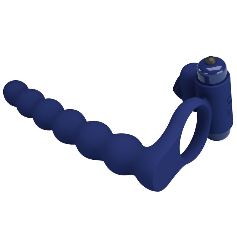 PRETTY LOVE - AJMAL VIBRIERENDER RING MIT BLAUEM PLUG