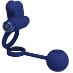 PRETTY LOVE – REMINGTON DOPPELTER VIBRATIONS-RING MIT BLAUEM PLUG