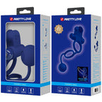 PRETTY LOVE – REMINGTON DOPPELTER VIBRATIONS-RING MIT BLAUEM PLUG