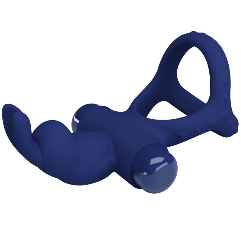 PRETTY LOVE - LUCHITO DOPPELRING-VIBRATOR HASE BLAU