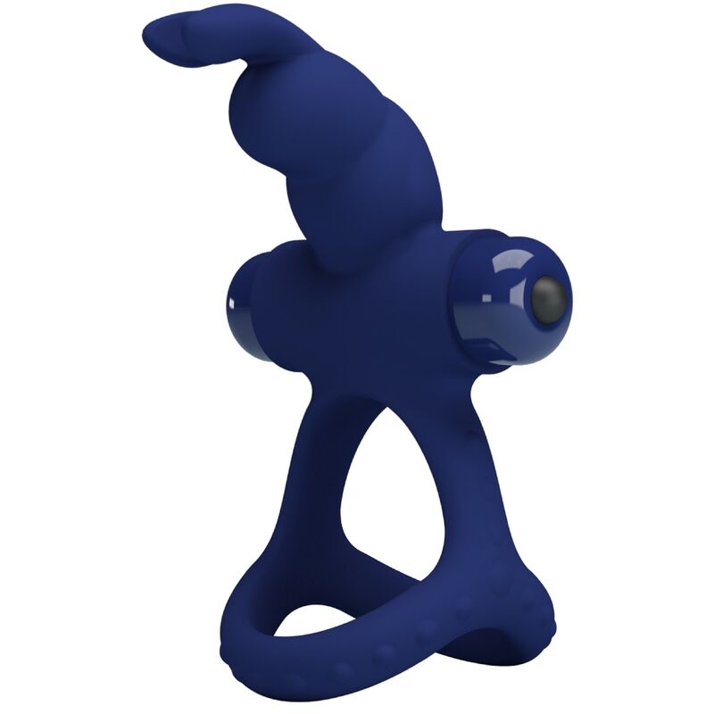 PRETTY LOVE - LUCHITO DOPPELRING-VIBRATOR HASE BLAU