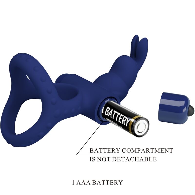 PRETTY LOVE - LUCHITO DOPPELRING-VIBRATOR HASE BLAU