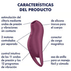 SATISFYER - POCKET PRO 1 STIMULATEUR DE CLITORIS GRENAT