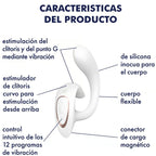 SATISFYER - G FOR GODDESS 1 VIBRATEUR LAPIN BLANC