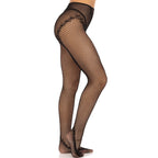 LEG AVENUE - NETZSTRUMPFHOSE OHNE ZWICKEL SCHWARZ