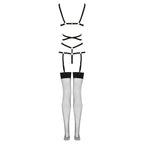 LIVCO CORSETTI FASHION - THIARA LC 20213 SET BODY + STRÜMPFE SCHWARZ S/M