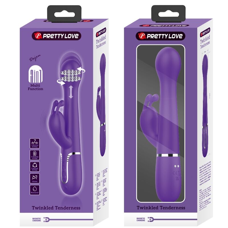 PRETTY LOVE - DEJON VIBRATOR RABBIT 3 IN 1 MULTIFUNKTIONAL VIOLETT