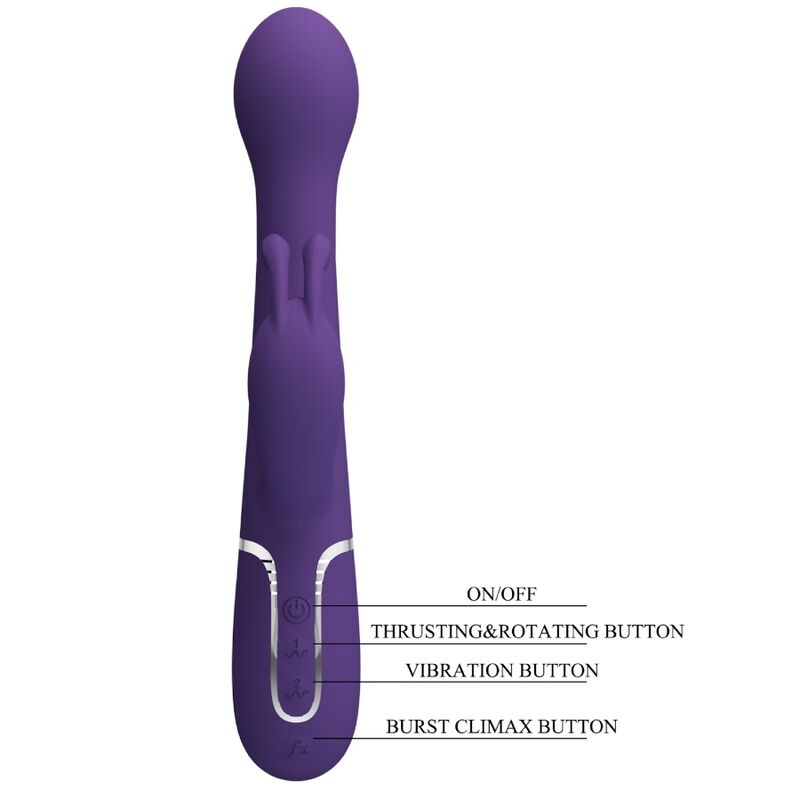 PRETTY LOVE - DEJON VIBRATOR RABBIT 3 IN 1 MULTIFUNKTIONAL VIOLETT