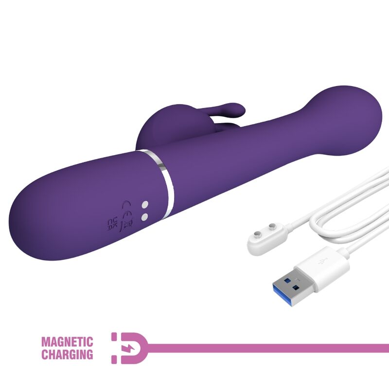 PRETTY LOVE - DEJON VIBRATOR RABBIT 3 IN 1 MULTIFUNKTIONAL VIOLETT