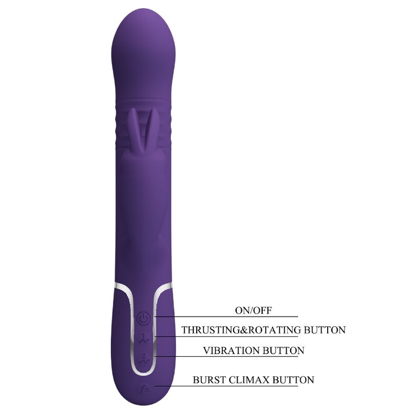 PRETTY LOVE - VIBRATOR COALE KANINCHEN 4 IN 1 VIOLETT