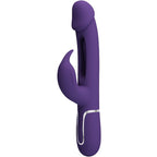 PRETTY LOVE - KAMPAS RABBIT MULTIFUNKTIONSDILDO 3-IN-1 MIT ZUNGE VIOLETT