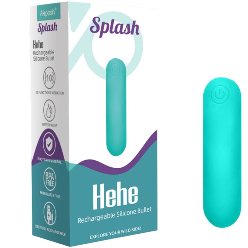 ARMONY - SPLASH HEHE VIBRATOR KUGEL SILIKON 10 VIBRATIONEN 65 X 15 CM GRÜN