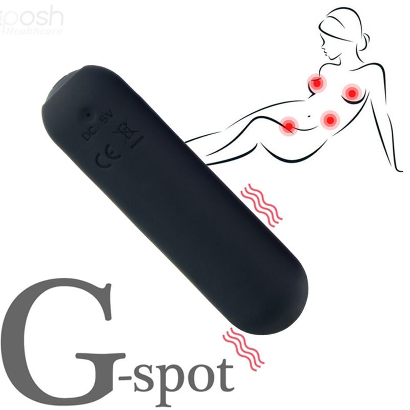 ARMONY - SPLASH HAHA VIBRATOR KUGEL SILIKON 10 VIBRATIONEN 75 X 19 CM SCHWARZ