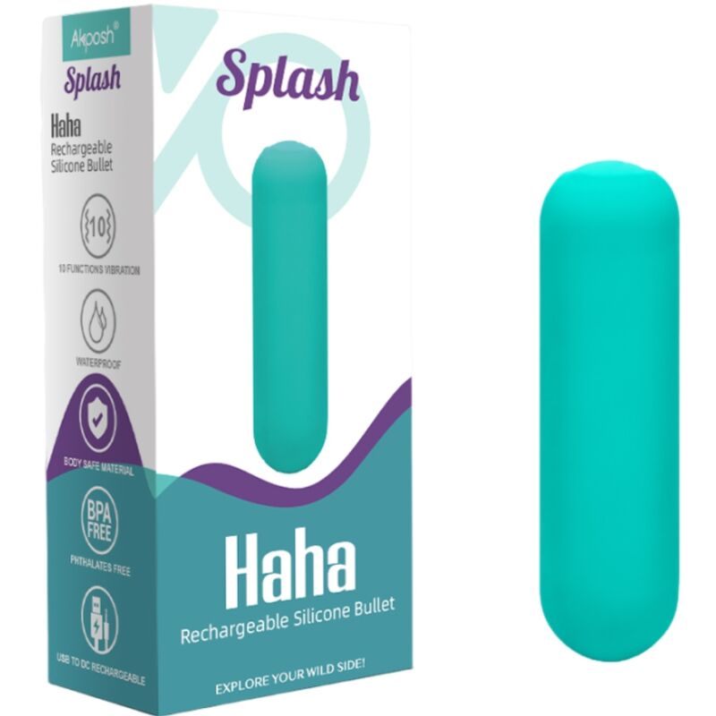ARMONY - SPLASH HAHA VIBRATOR KUGEL SILIKON 10 VIBRATIONSSTUFEN 75 X 19 CM GRÜN