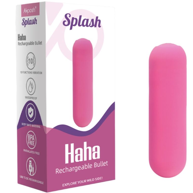 ARMONY - SPLASH HAHA VIBRATOR KUGEL SILIKON 10 VIBRATIONSMODI 75 X 19 CM ROSA