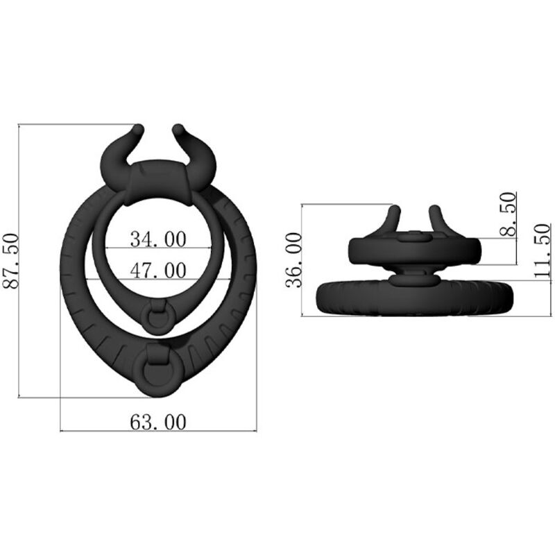 ARMONY - BULL'S PASION SCHWARZER RING