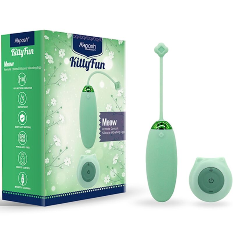 ARMONY - KITTY FUN EGG FERNBEDIENUNG VIBRATOR 10 VIBRATIONSSTUFEN GRÜN