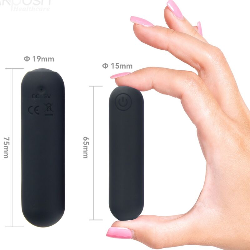 ARMONY - SPLASH HAHA VIBRATOR KUGEL SILIKON 10 VIBRATIONEN 75 X 19 CM SCHWARZ
