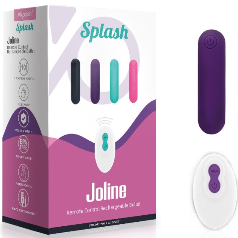 ARMONY - SPLASH JOLINE VIBRATOR KUGEL FERNBEDIENUNG AUS SILIKON 10 VIBRATIONEN 6.5 X 1.5 CM VIOLETT
