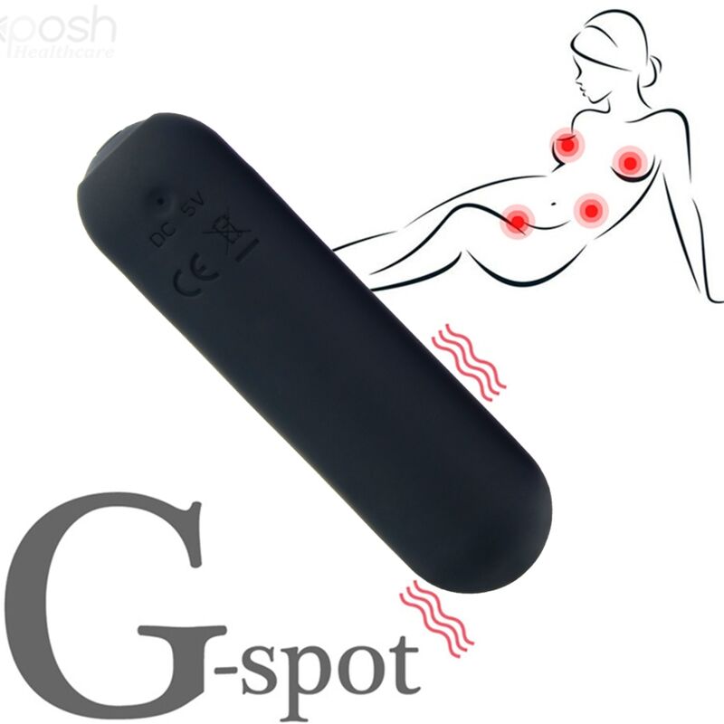 ARMONY - SPLASH JOY VIBRATOR BULLET FERNGESTEUERT SILIKON 10 VIBRATIONSMODI 75 X 19 CM SCHWARZ