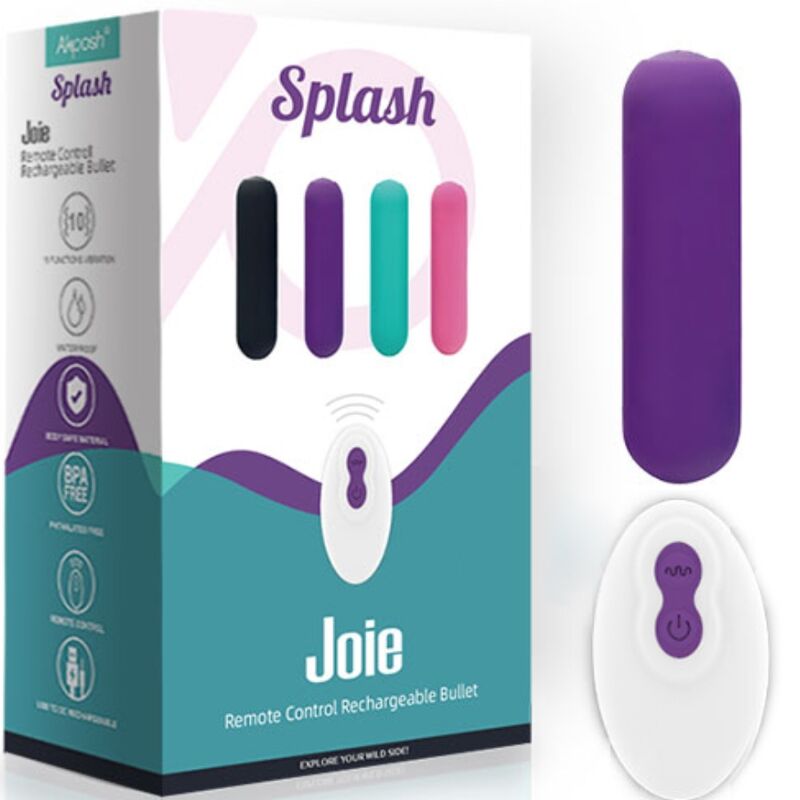 ARMONY - SPLASH JOIE BULLET VIBRATOR FERNBEDIENUNG AUS SILIKON 10 VIBRATIONSSTUFEN 75 X 19 CM VIOLETT