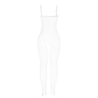 SUBBLIME - 951740 BODYSTOCKING RESILLE BLANCHE ENTREJAMBE AVEC NOEUDS TAILLE UNIQUE