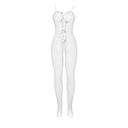 SUBBLIME - 951740 BODYSTOCKING AUS WEISSEM NETZ MIT OFFENEM SCHRITT UND SCHLEIFEN - EINHEITSGRÖSSE