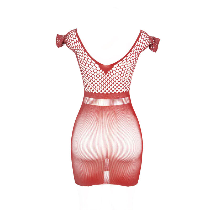 SUBBLIME - 951924 KURZES HÄKELKLEID ROT EINHEITSGRÖSSE