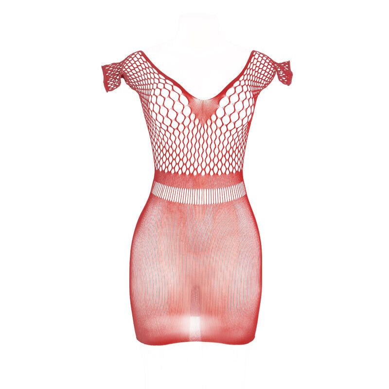 SUBBLIME - 951924 KURZES HÄKELKLEID ROT EINHEITSGRÖSSE