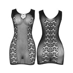 SUBBLIME - 952167 KURZES, ELASTISCHES NETZKLEID SCHWARZ EINHEITSGRÖSSE