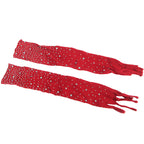 SUBBLIME - 952181 NETZ-BODY MIT HANDSCHUHEN UND ROTEN STRASSSTEINEN, EINHEITSGRÖSSE