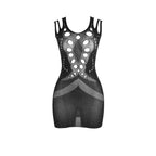 SUBBLIME - 952198 NETZKLEID MIT GLÄNZENDEN DIAMANTEN SCHWARZ EINHEITSGRÖSSE