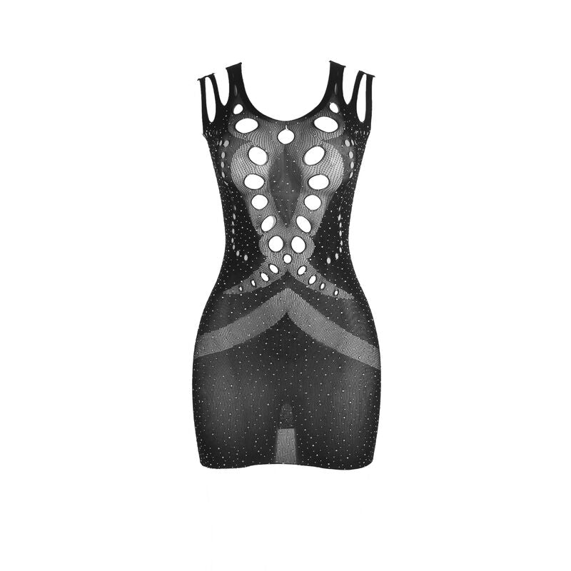 SUBBLIME - 952198 NETZKLEID MIT GLÄNZENDEN DIAMANTEN SCHWARZ EINHEITSGRÖSSE