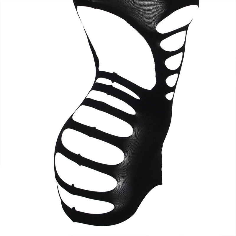 SUBBLIME - 952266 ELASTISCHES NETZKLEID LANGE ÄRMEL SCHWARZ EINHEITSGRÖSSE