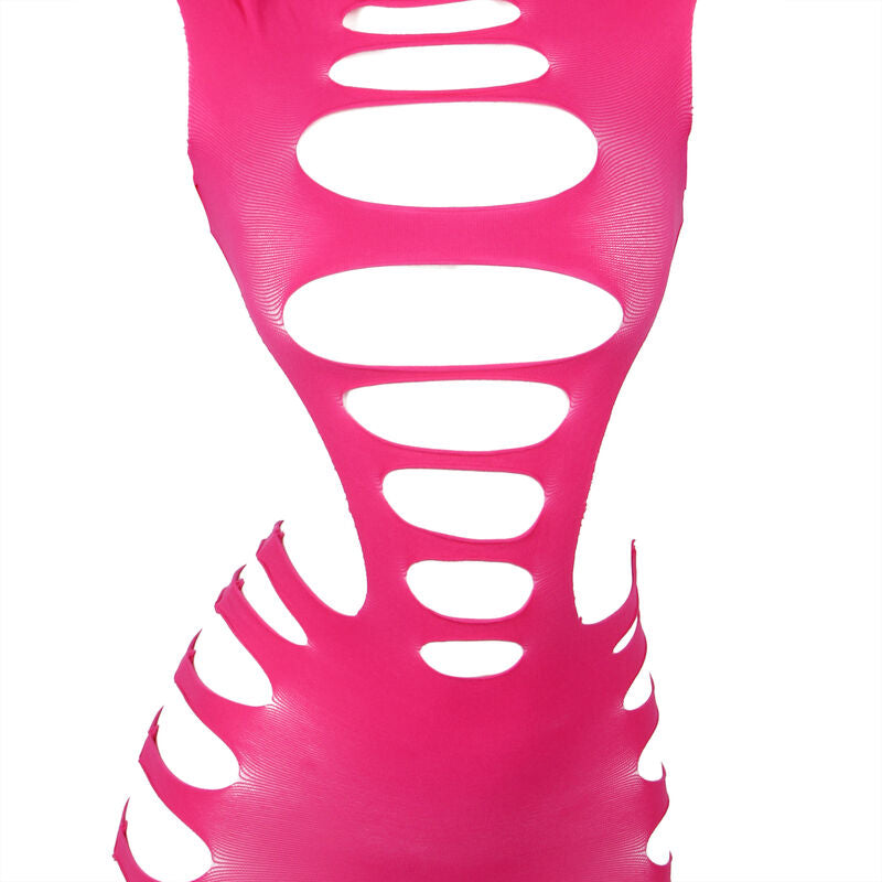 SUBBLIME - 952273 ELASTISCHES NETZKLEID LANGARM ROSA EINHEITSGRÖSSE