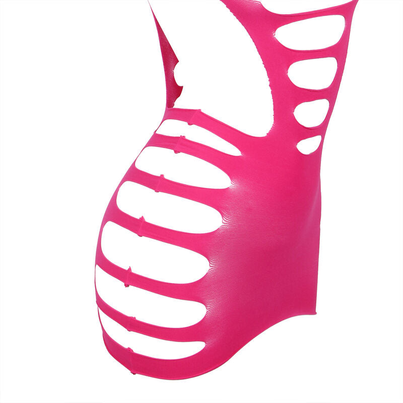 SUBBLIME - 952273 ELASTISCHES NETZKLEID LANGARM ROSA EINHEITSGRÖSSE