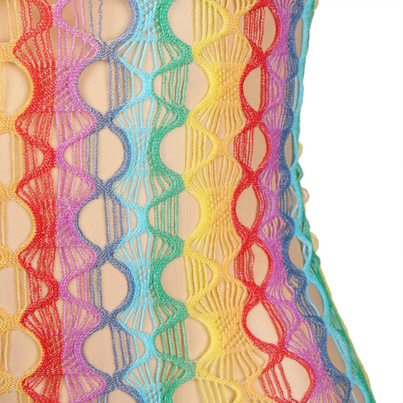 SUBBLIME - 952365 NETZKLEID SCHULTERFREI REGENBOGEN EINHEITSGRÖSSE