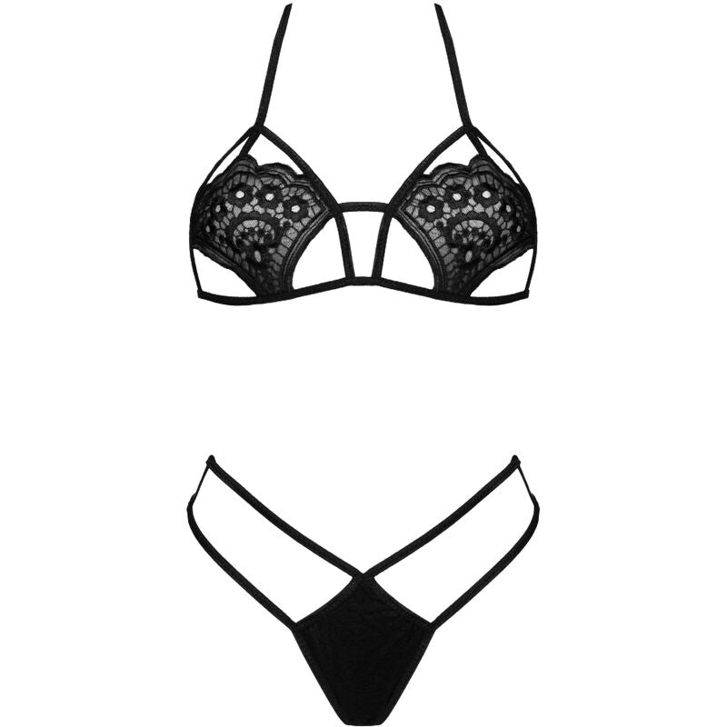 LIVCO CORSETTI FASHION - BH + String JIMENA LC 20216 SCHWARZ EINHEITSGRÖSSE