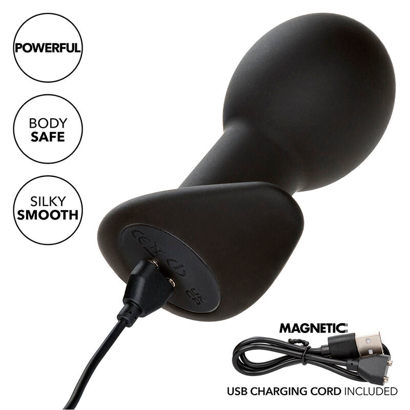 CALEXOTICS - ROCK BOTTOM PLUG ANAL 10 VIBRATIONEN SILIKON SCHWARZ
