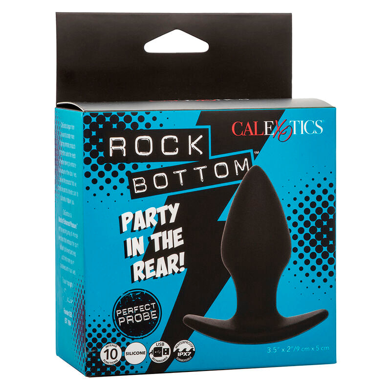 CALEXOTICS - ROCK BOTTOM ANALPLUG PARFAIT 10 VIBRATIONEN SILIKON SCHWARZ