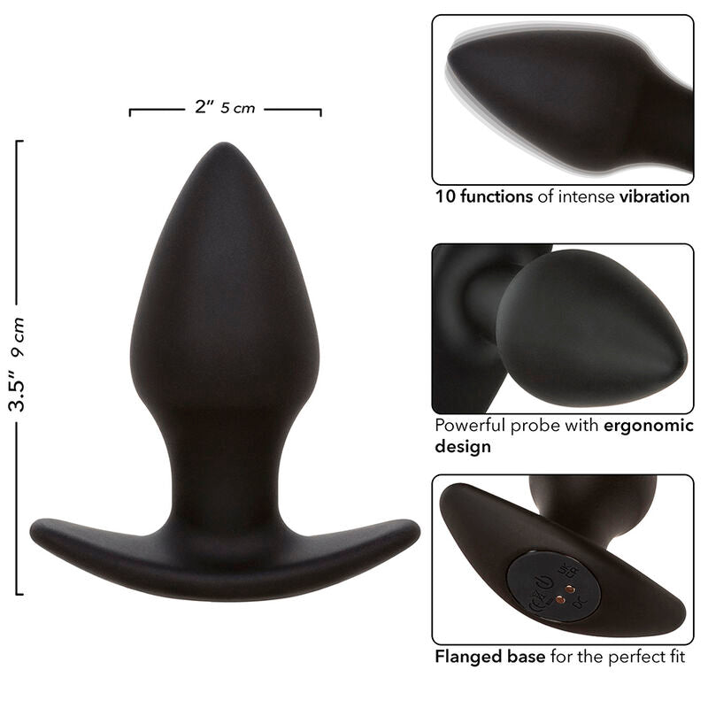 CALEXOTICS - ROCK BOTTOM ANALPLUG PARFAIT 10 VIBRATIONEN SILIKON SCHWARZ