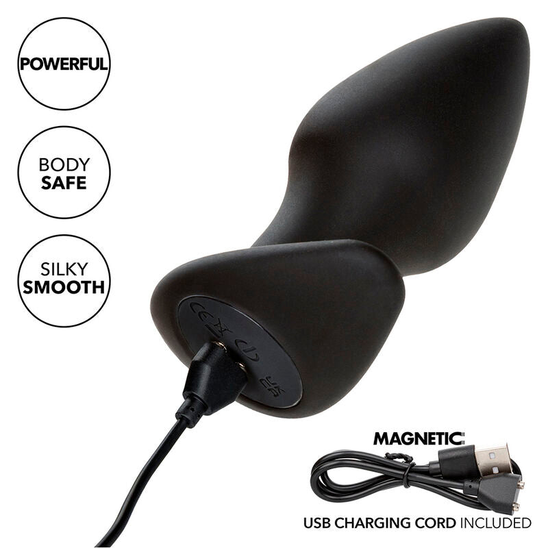 CALEXOTICS - ROCK BOTTOM ANALPLUG PARFAIT 10 VIBRATIONEN SILIKON SCHWARZ