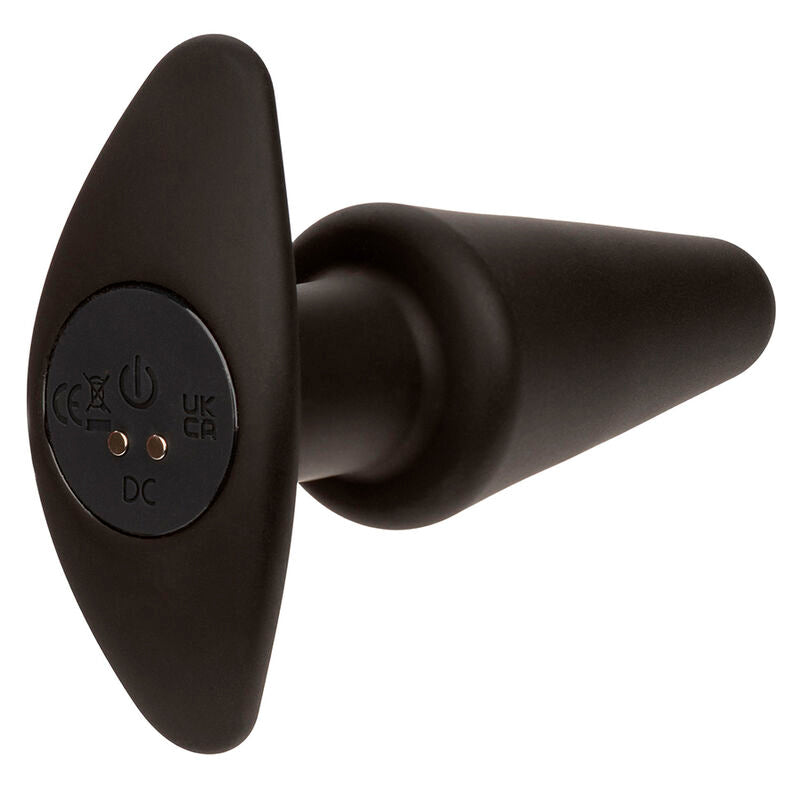 CALEXOTICS - ROCK BOTTOM KONISCHER ANALPLUG 10 VIBRATIONEN SILIKON SCHWARZ