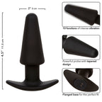 CALEXOTICS - ROCK BOTTOM KONISCHER ANALPLUG 10 VIBRATIONEN SILIKON SCHWARZ