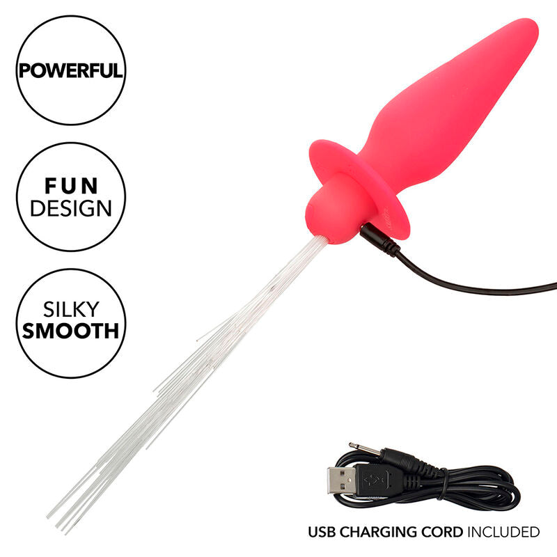 CALEXOTICS - SOUTHERN LIGHTS LEUCHTENDER ANALPLUG 10 VIBRATIONEN SILIKON ROSA