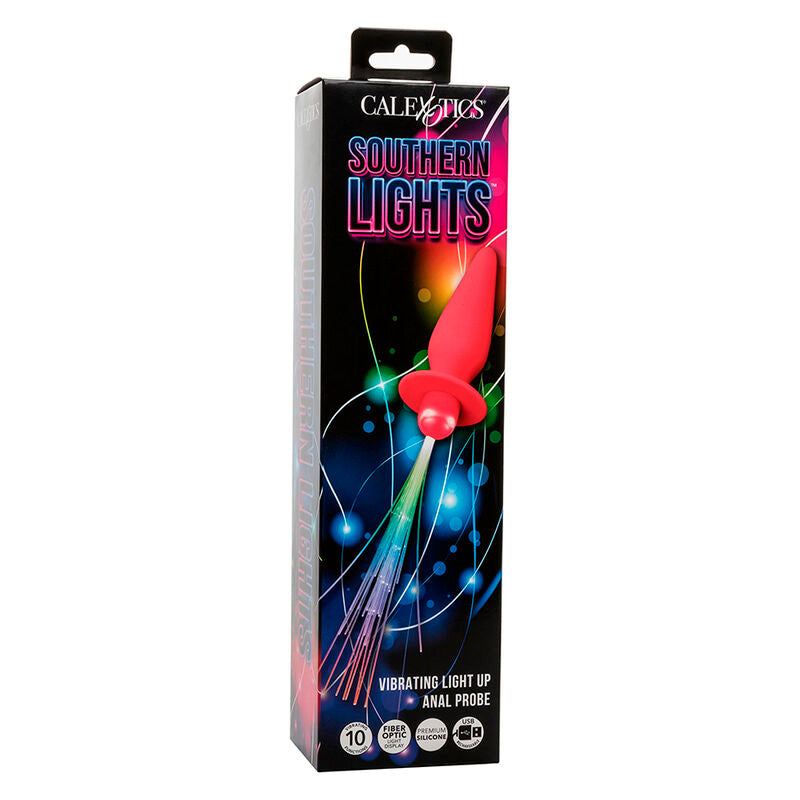 CALEXOTICS - SOUTHERN LIGHTS LEUCHTENDER ANALPLUG 10 VIBRATIONEN SILIKON ROSA