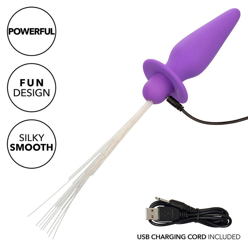 CALEXOTICS - SOUTHERN LIGHTS LEUCHTENDER ANALPLUG 10 VIBRATIONEN SILIKON VIOLETT
