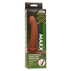 CALEXOTICS - MAXX RIBBED DOUBLE PÉNÉTRATEUR 10 VIBRATIONS MARRON